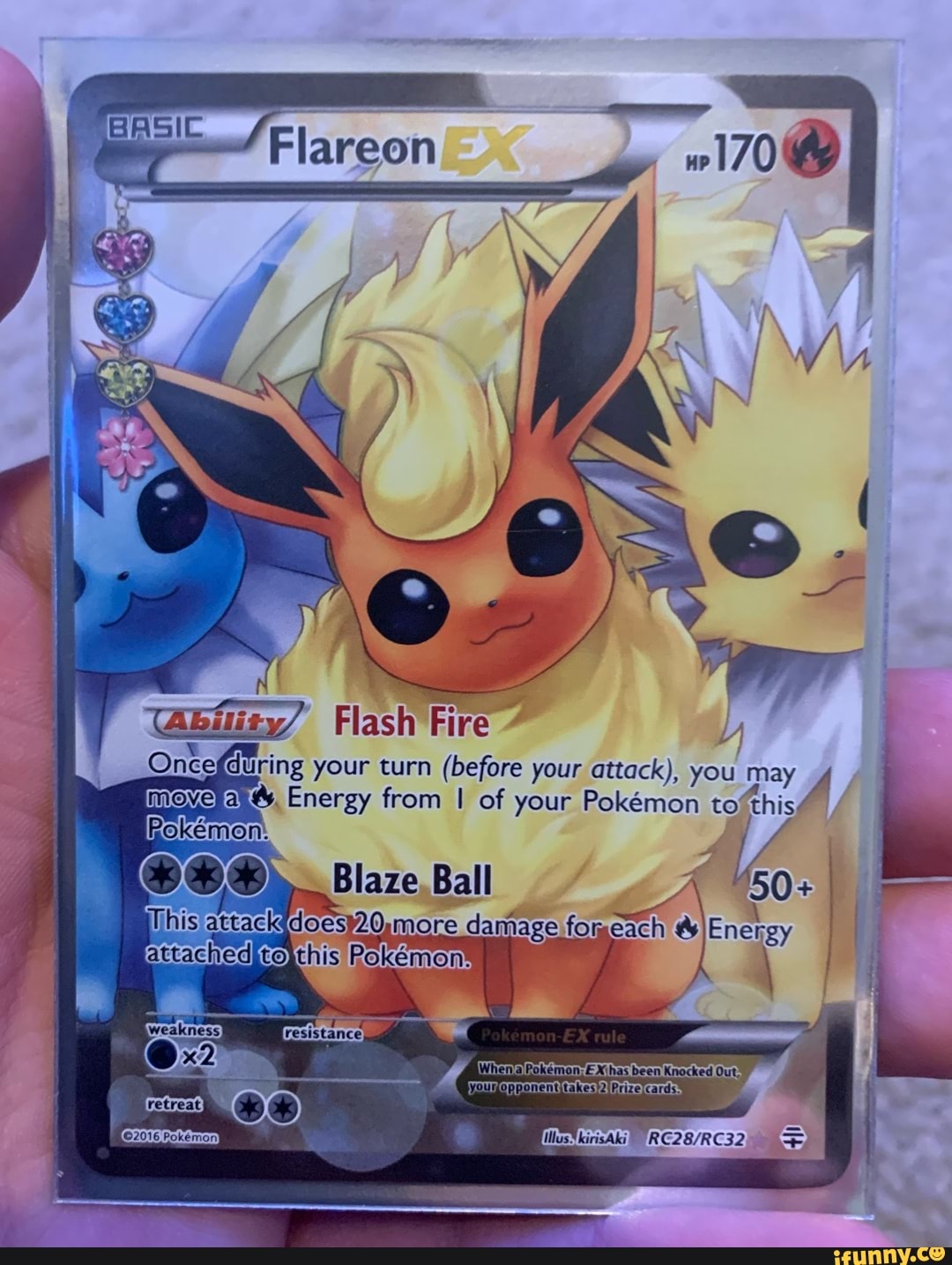 Flash Fire
Onte during your turn (before your attack), you may ays, Energy from I of your Pokmon to 'this
Rokemon.
Blaze Ball 50+)
This attack 2.0,more damage Pokemont for each & Enetgy I
chis Pokemon