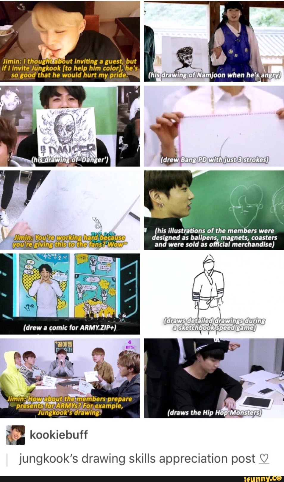 S Jungkook S Drawing Skills Appreciation Post Q Ifunny