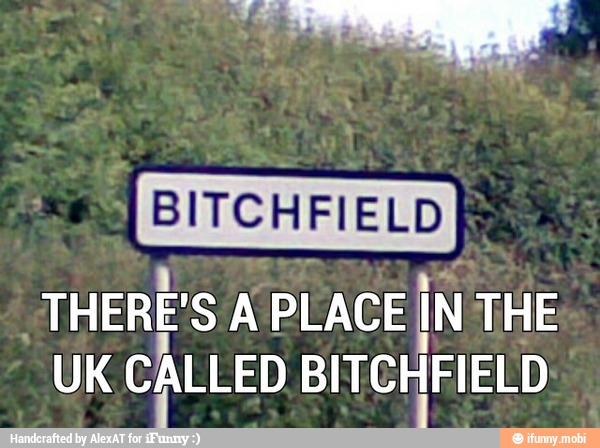 BITCHFIELD
THERE' S À PLACE
IN THE
UK
CALLED BITCHFIELD