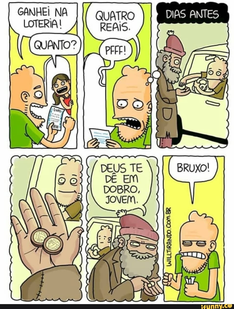 GANHEI NA LOTERIA!
DIAS ANTES
DEUS TE EM DOBRO,