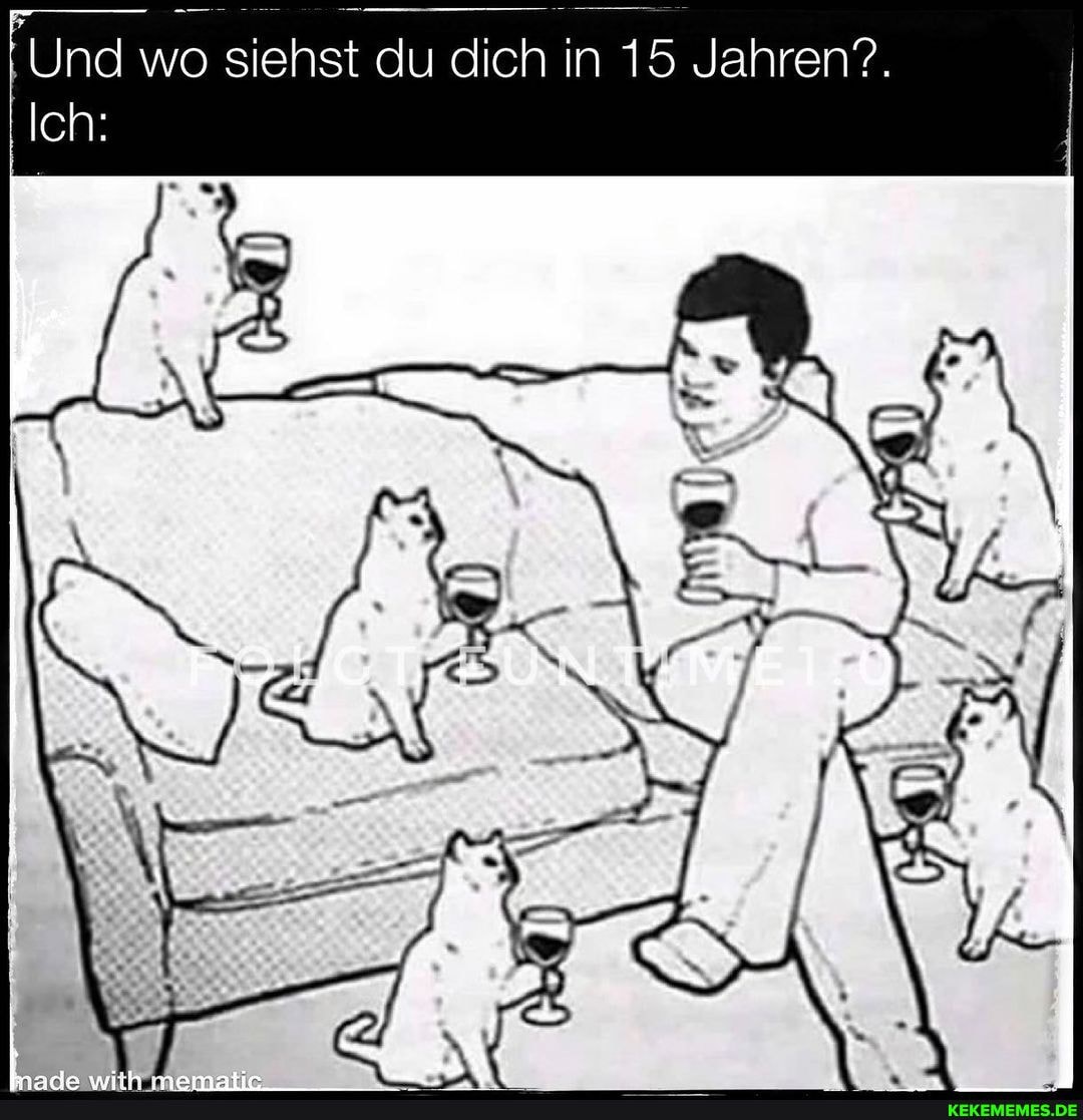 Und wo siehst du dich in 15 Jahren?.
Ich: