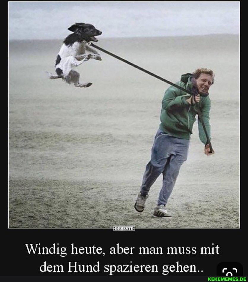 Windig heute, aber man muss mit
dem sehen