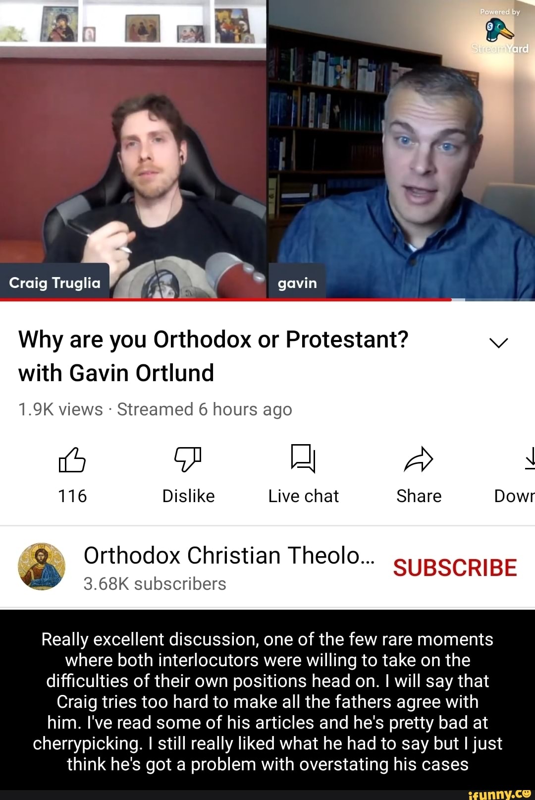 Craig Truglia Gavin Why Are You Orthodox Or Protestant? With Gavin ...