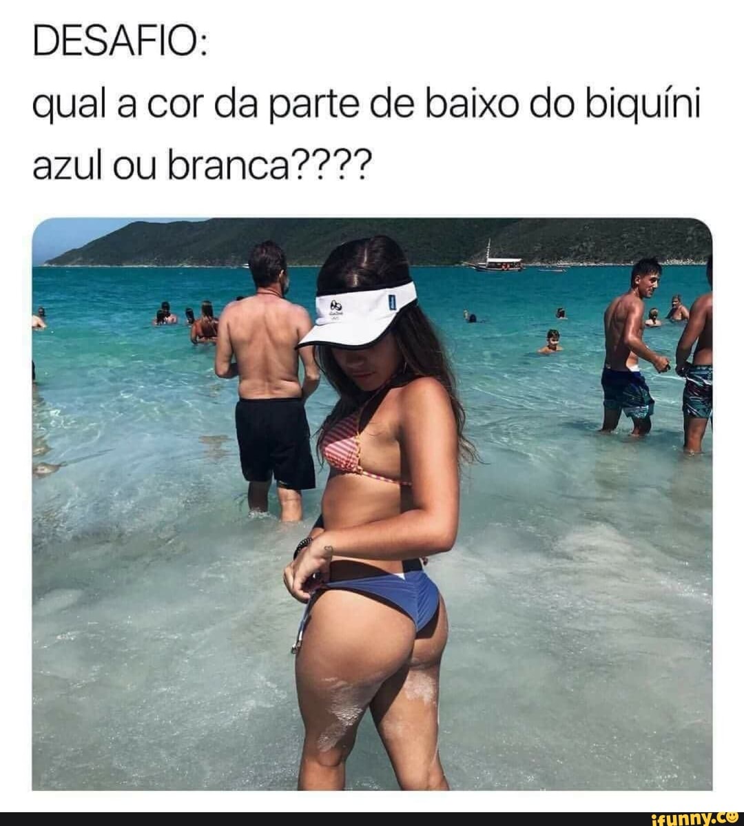 DESAFIO:
qual a cor da parte de baixo do biquíni