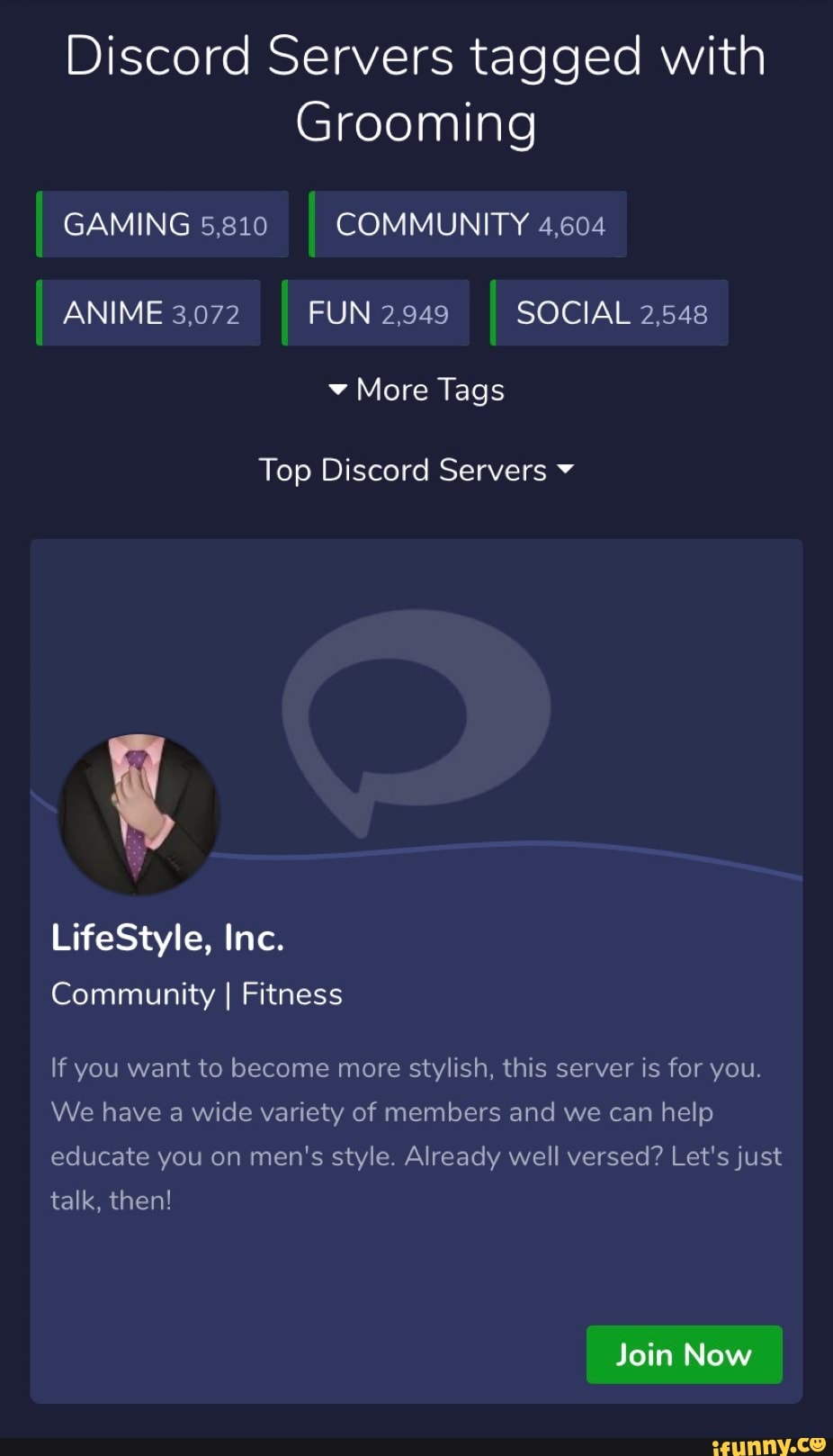 Public Discord Servers tagged with Memes