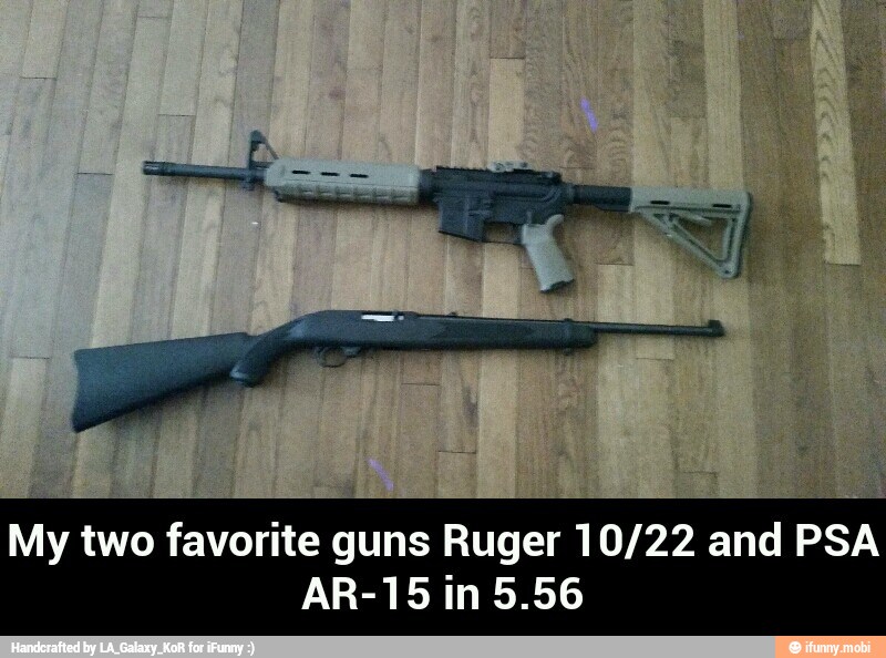 My two favorite guns Ruger 10/22 and PSA
AR-15 in 5.56 - My two favorite guns Ruger 10/22 and PSA AR-15 in 5.56