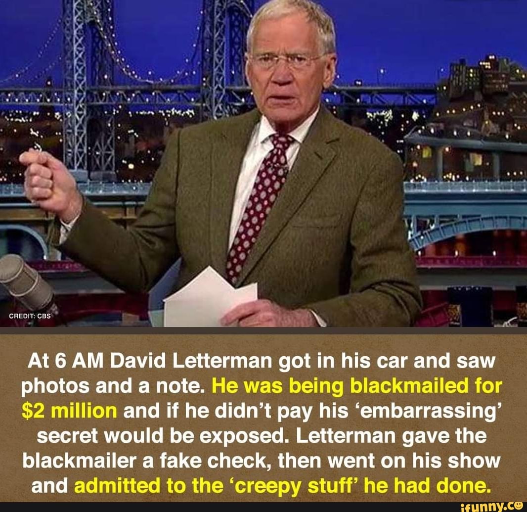 David Letterman Blackmail