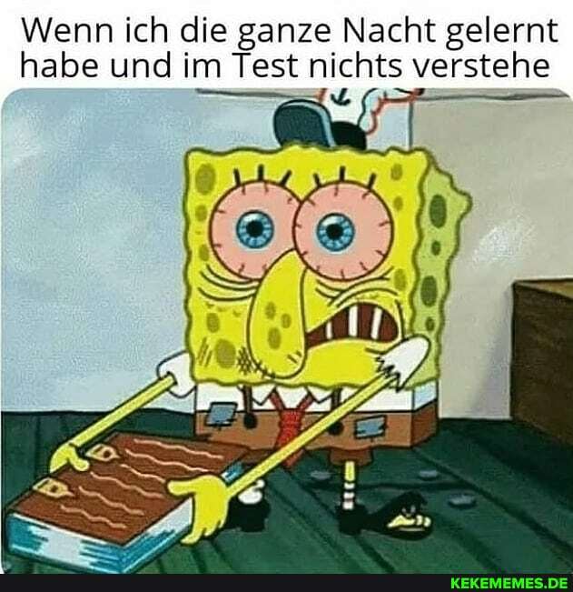 Wenn ich die ganze Nacht gelernt habe und im Test nichts verstehe
