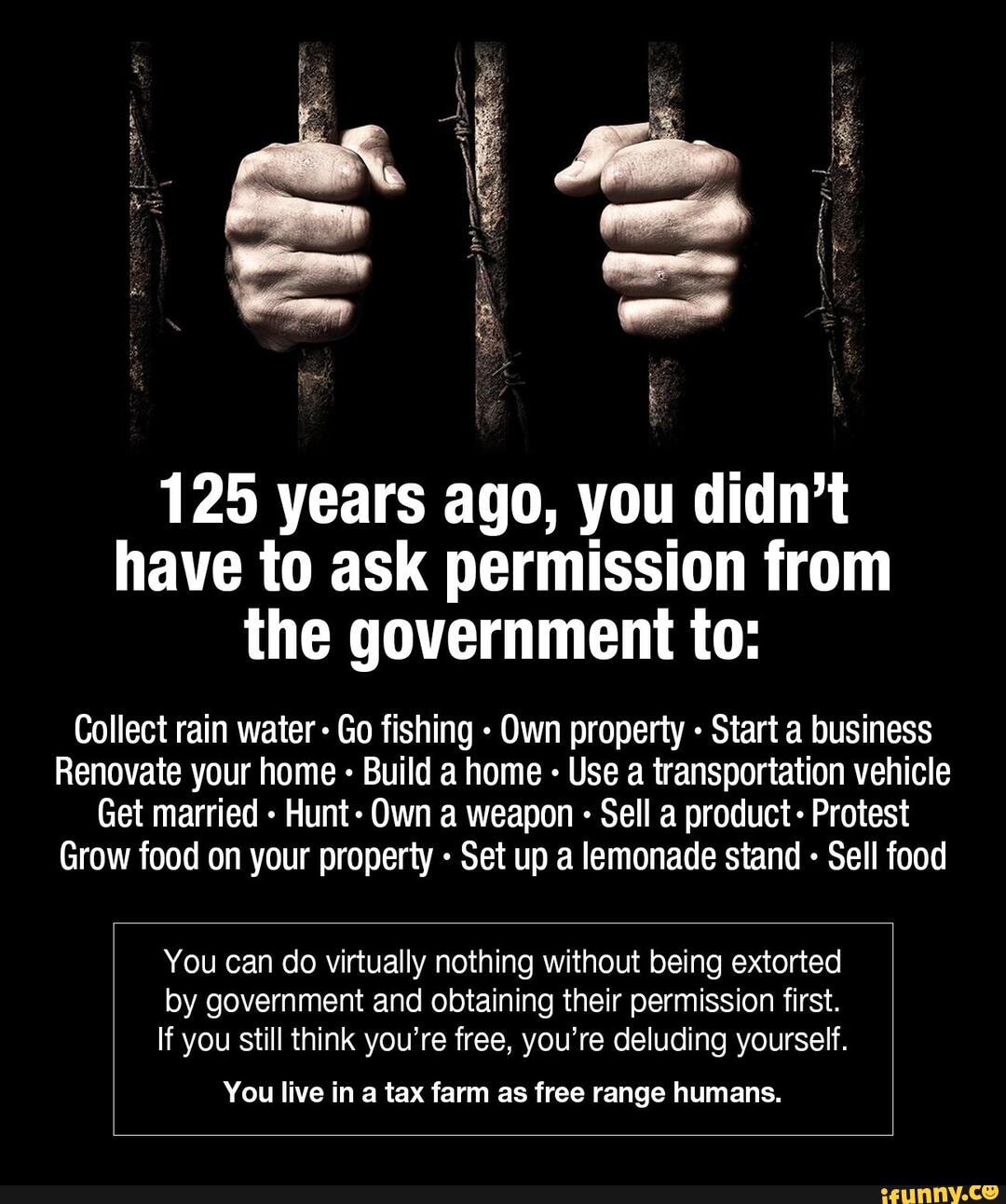 125 Years Ago You Didn T Have To Ask Permission From The Government To 125 Years Ago You Didn T Have To Ask Permission From The Government To