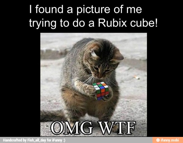 I found a picture of me
trying to do a Rubix cube!