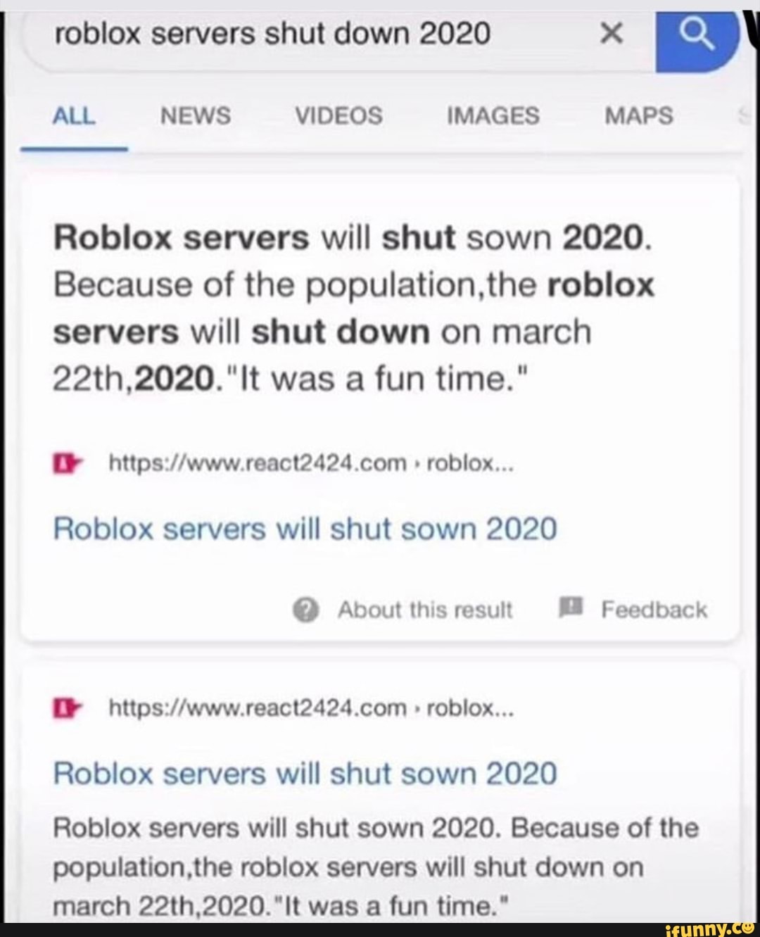 Roblox Sewers Shut Down 2020 X Roblox Servers Will Shut Sown 2020 Because Of The Population The Roblox Servers Will Shut Down On March 22th 2020 Lt Was A Fun Time D Httpszl Wwwireac12424com