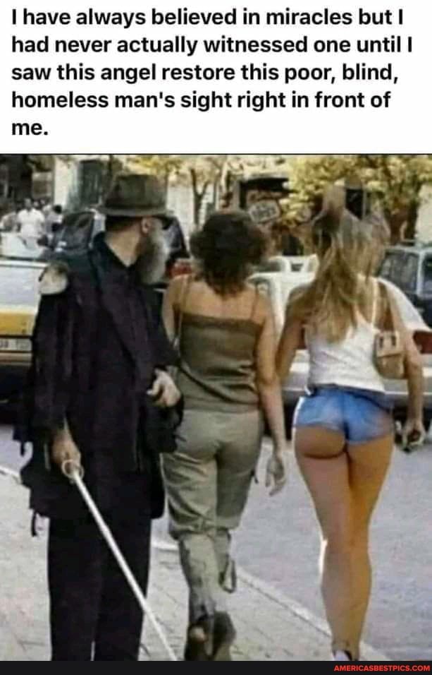 have always believed in miracles but had never actually witnessed one until saw this angel restore this poor, blind, homeless man's sight right in front of