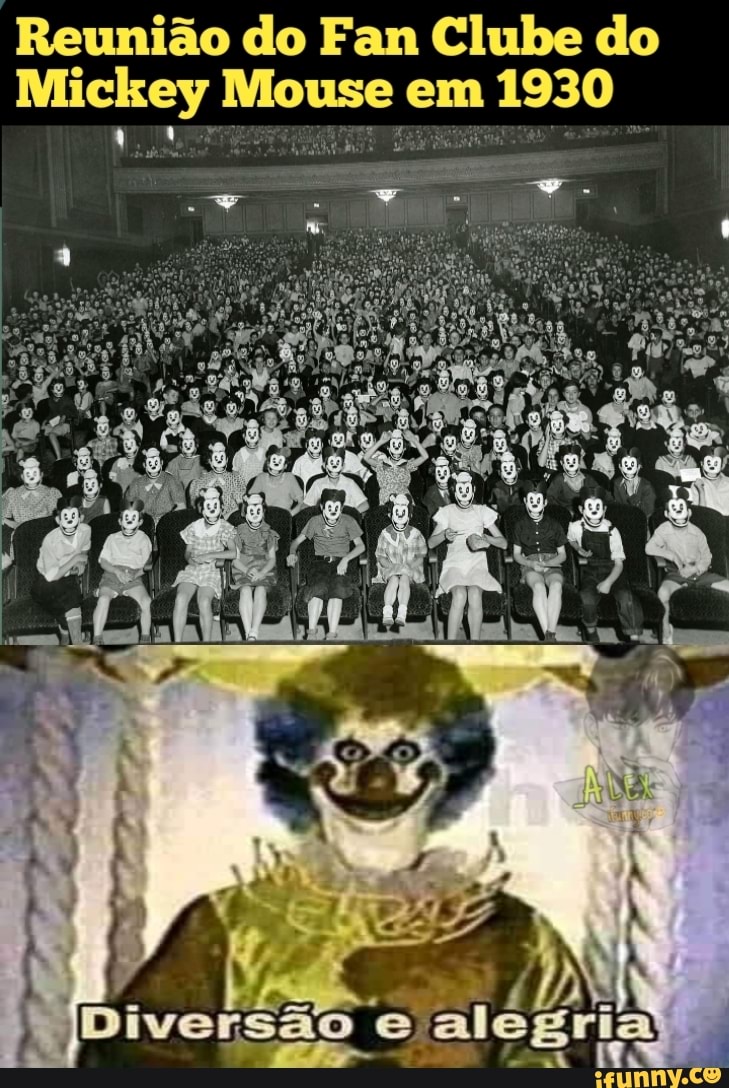 Reunião do Fan Clube do
Mickey Mouse em 1930