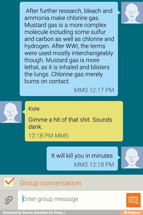 After further research, bleach and ammonia make chlorine gas. Mustard