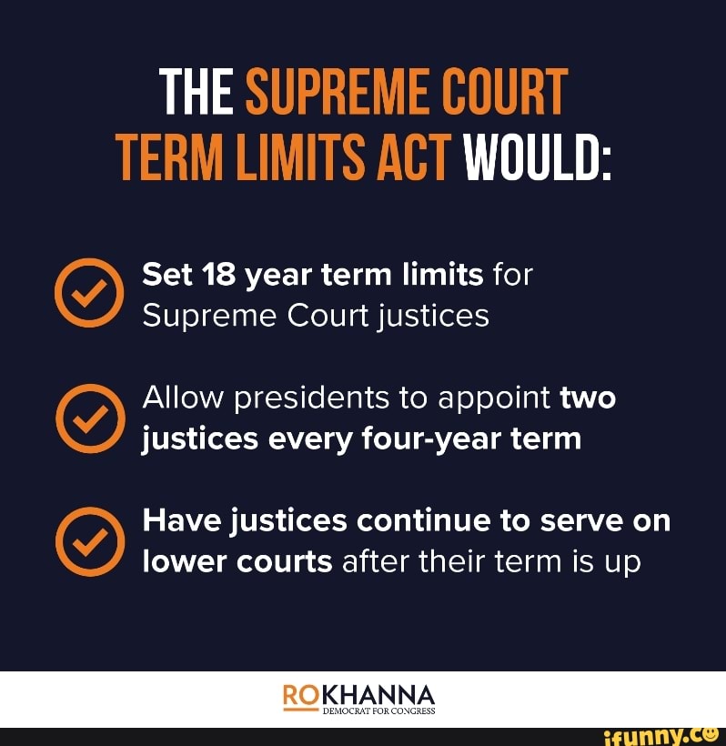 The Supreme Court Term Limits Act Would Set 18 Year Term Limits For 