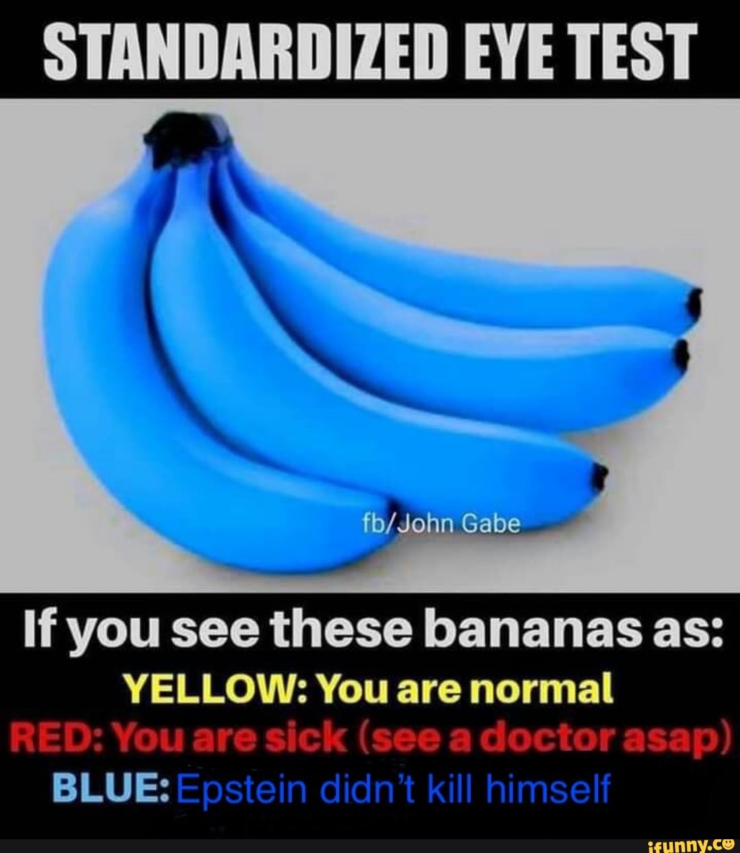 STANDARDIZED EYE TEST If you see these bananas as YELLOW You are