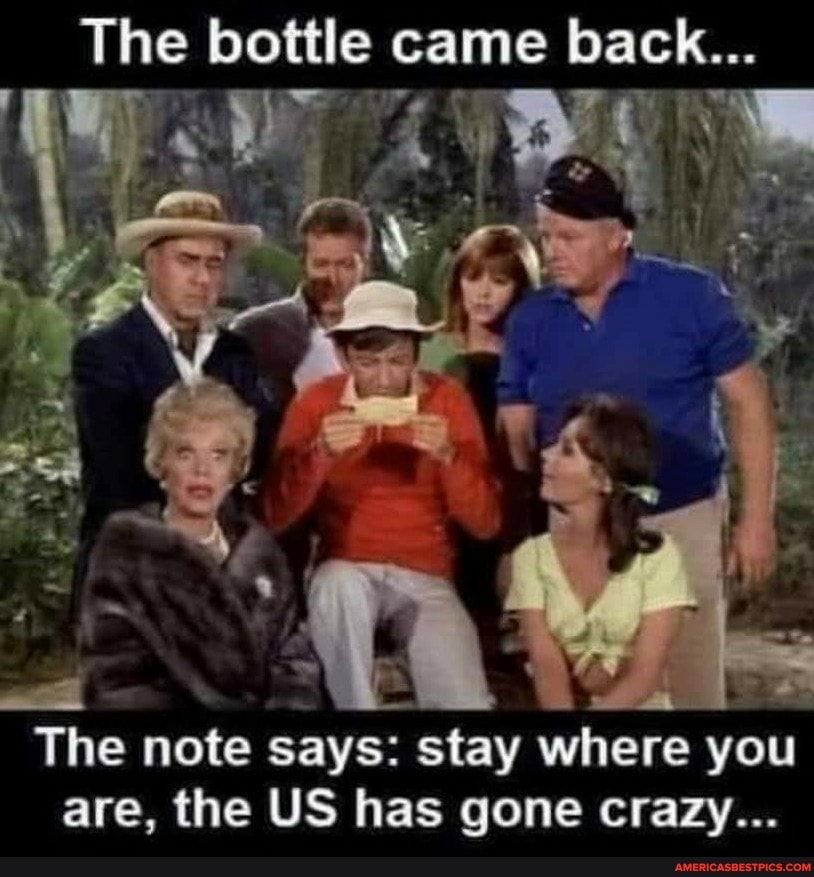 Tine bottle came back...
The note says: stay where you are, the US has gone crazy...