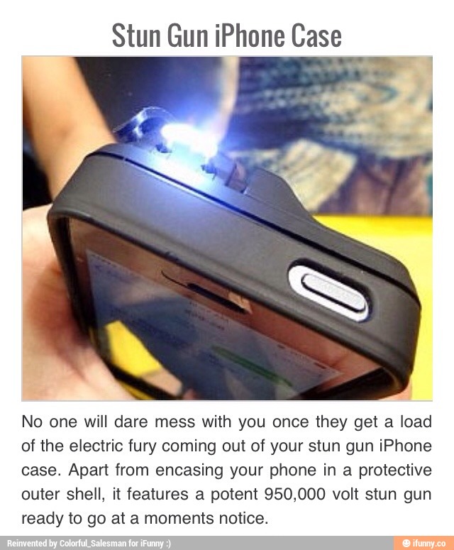 Stun Gun iPhone Case No one will dare mess with you once they get a