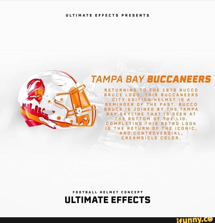 Tampa Bay Buccaneers '76-'96 Throwback Bucco Bruce Riddell Speed Football  Mini Helmet