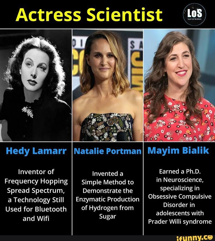 Actress Scientist Los Hedy Lamarr Natalie PortmanI Mayim Bialik ...