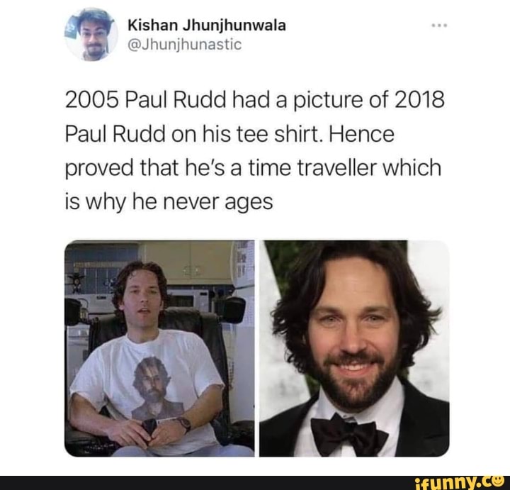 paul rudd time travel shirt