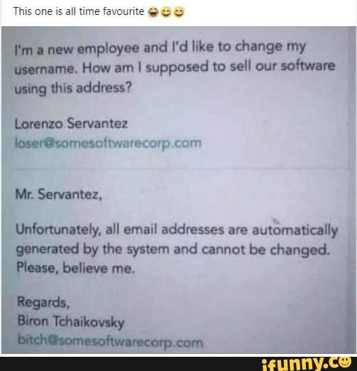 real email addresses funny