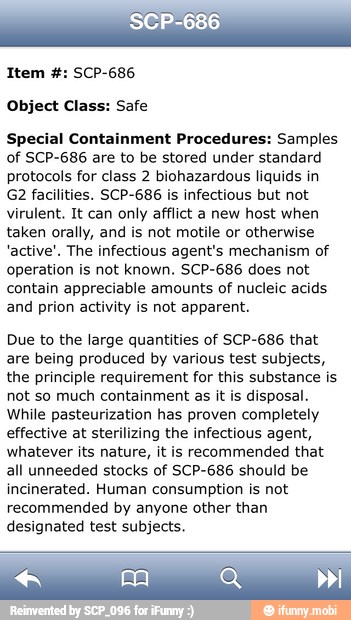 Object Class: Safe Special Containment Procedures: Samples ...