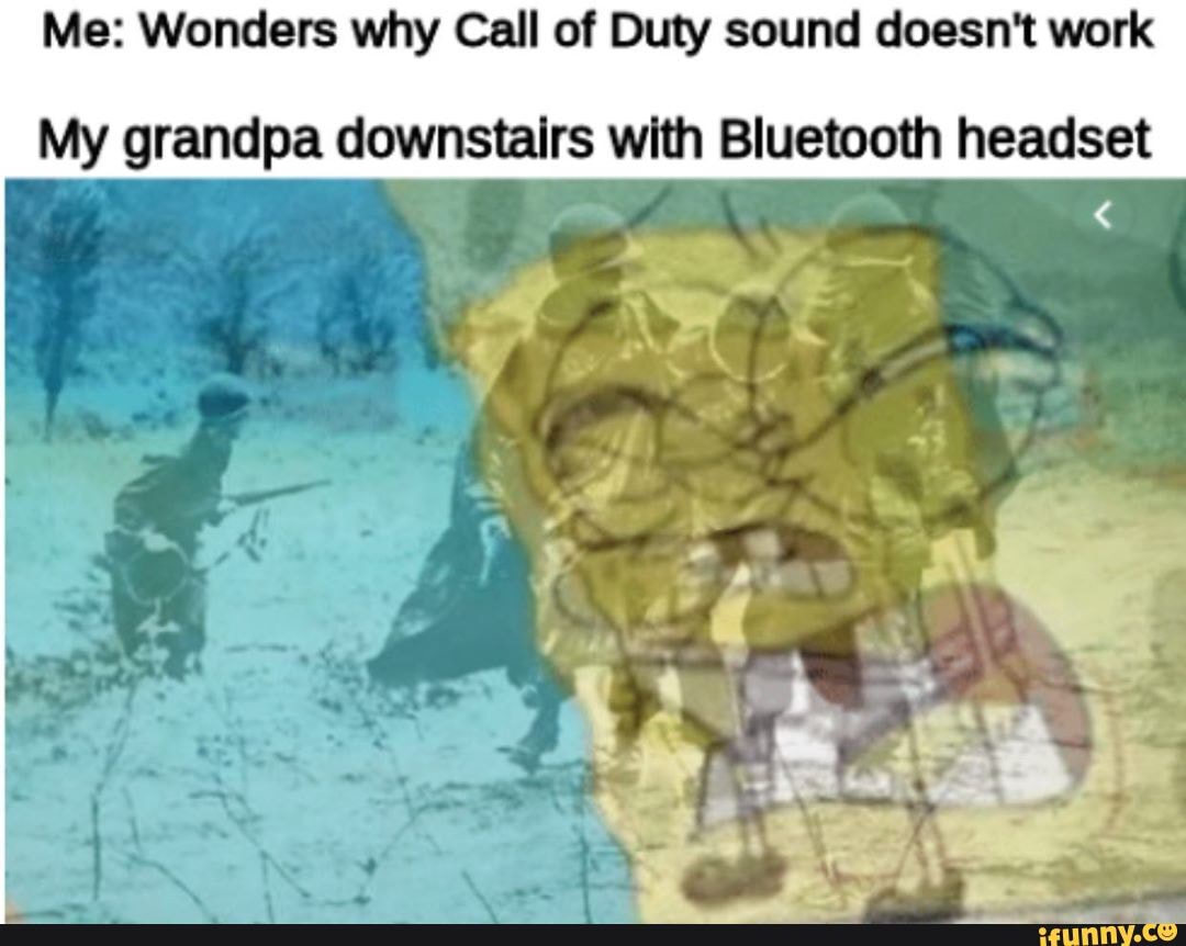 Me Wonders why Call of Duty sound doesn't work My grandpa downstalrs