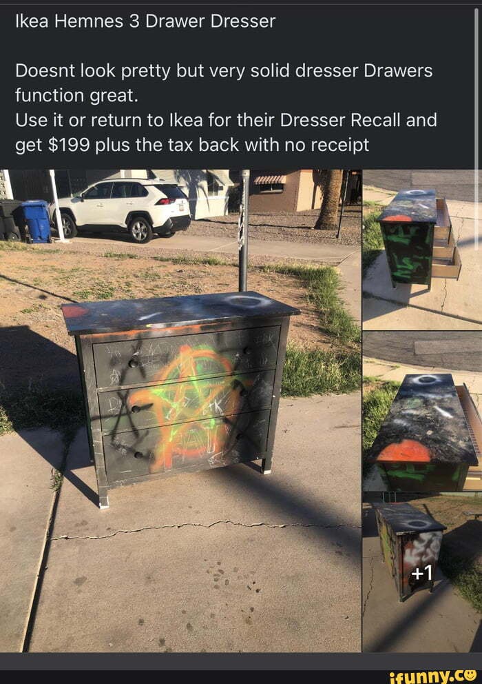 Ikea Hemnes 3 Drawer Dresser Doesnt look pretty but very solid dresser