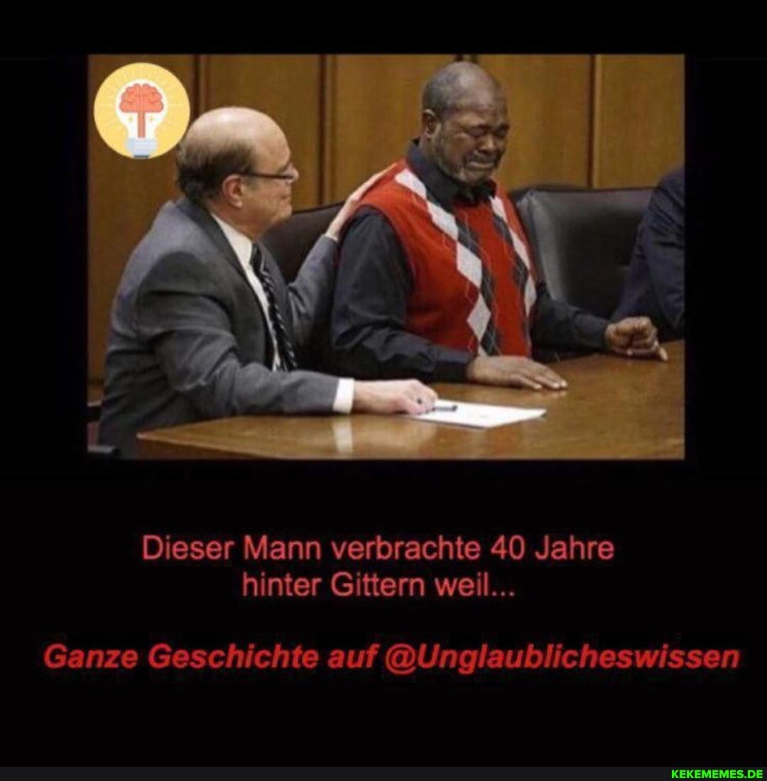 Dieser Mann verbrachte 40 Jahre hinter Gittern weil...
Ganze Geschichte auf @Unglaublicheswissen