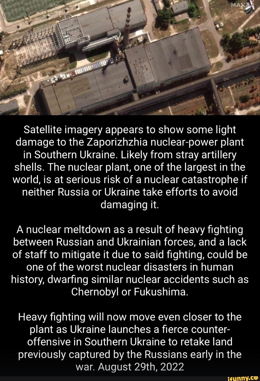 zaporizhzhia nuclear power plant meltdown