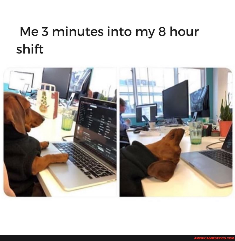Me 3 minutes into my 8 hour shift