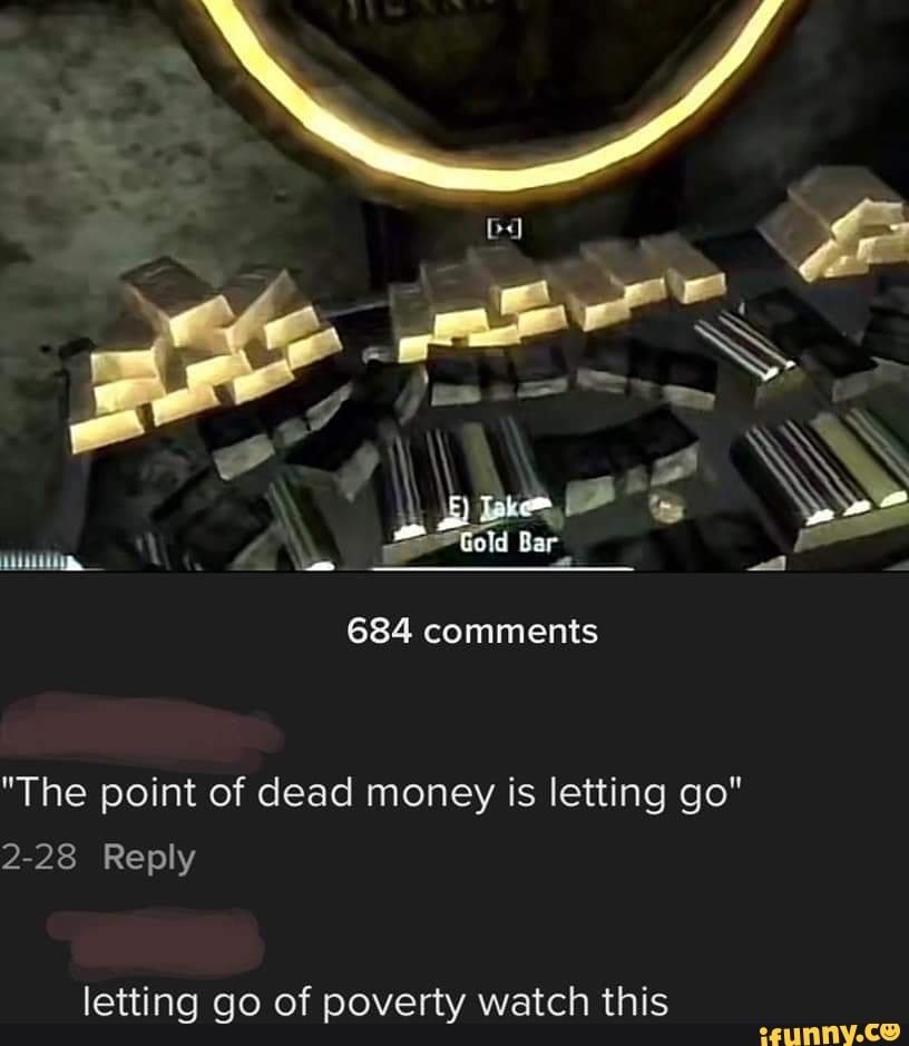 SS 684 comments "The point of dead money is letting go" 228 Reply letting go of poverty watch