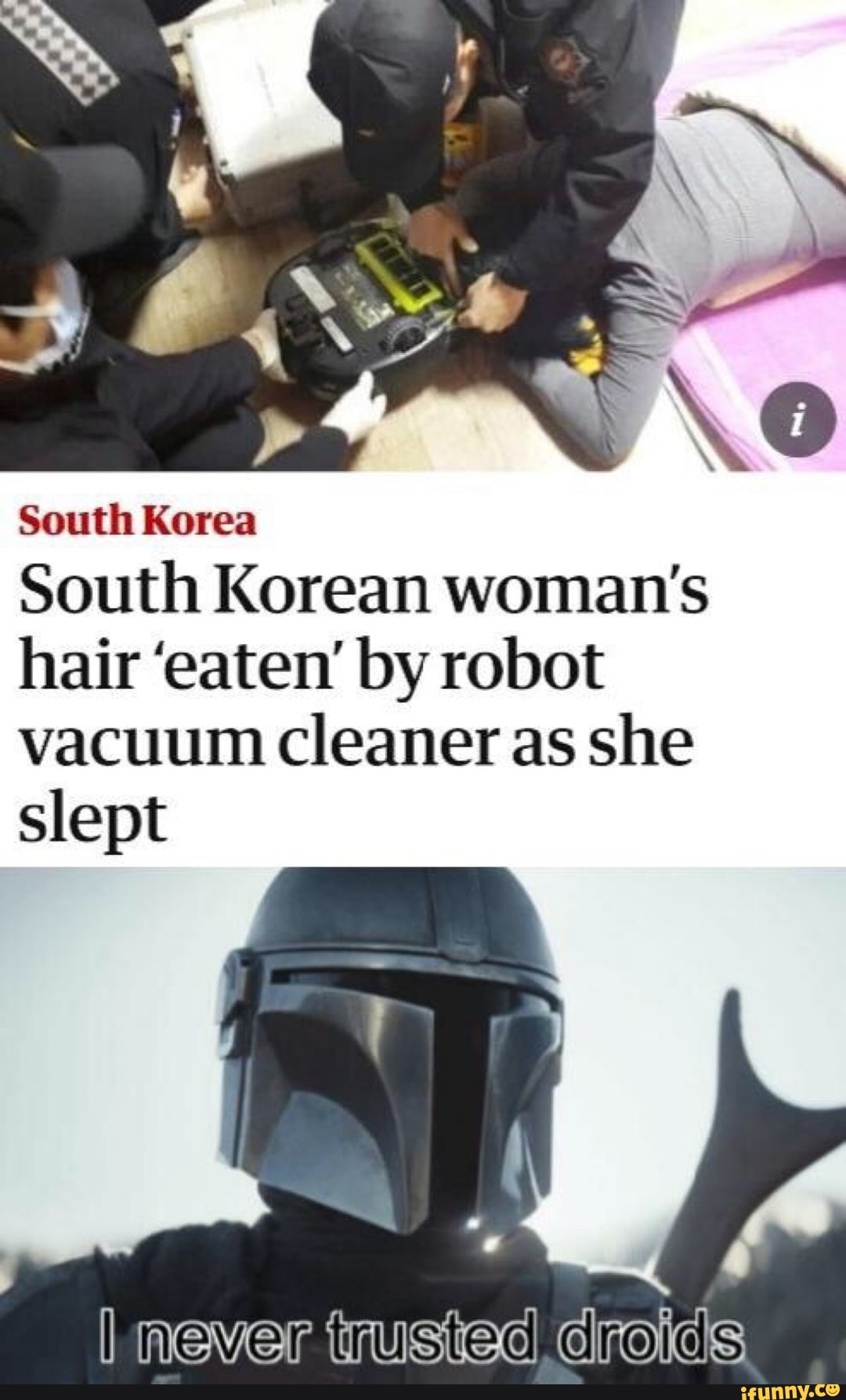 South Korea South Korean woman's hair 'eaten' by robot vacuum cleaner