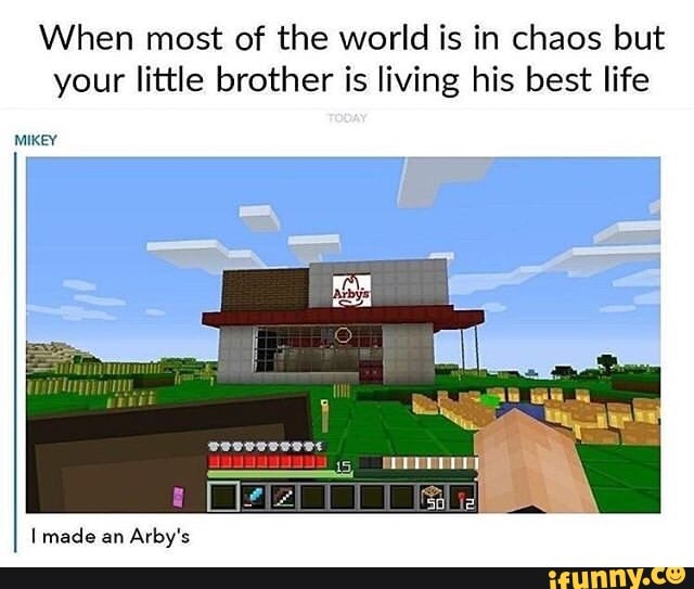 When most of the world is in chaos but
your little brother is living his best life
MIKEY