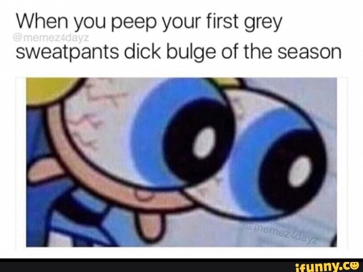 Grey sweatpants dick