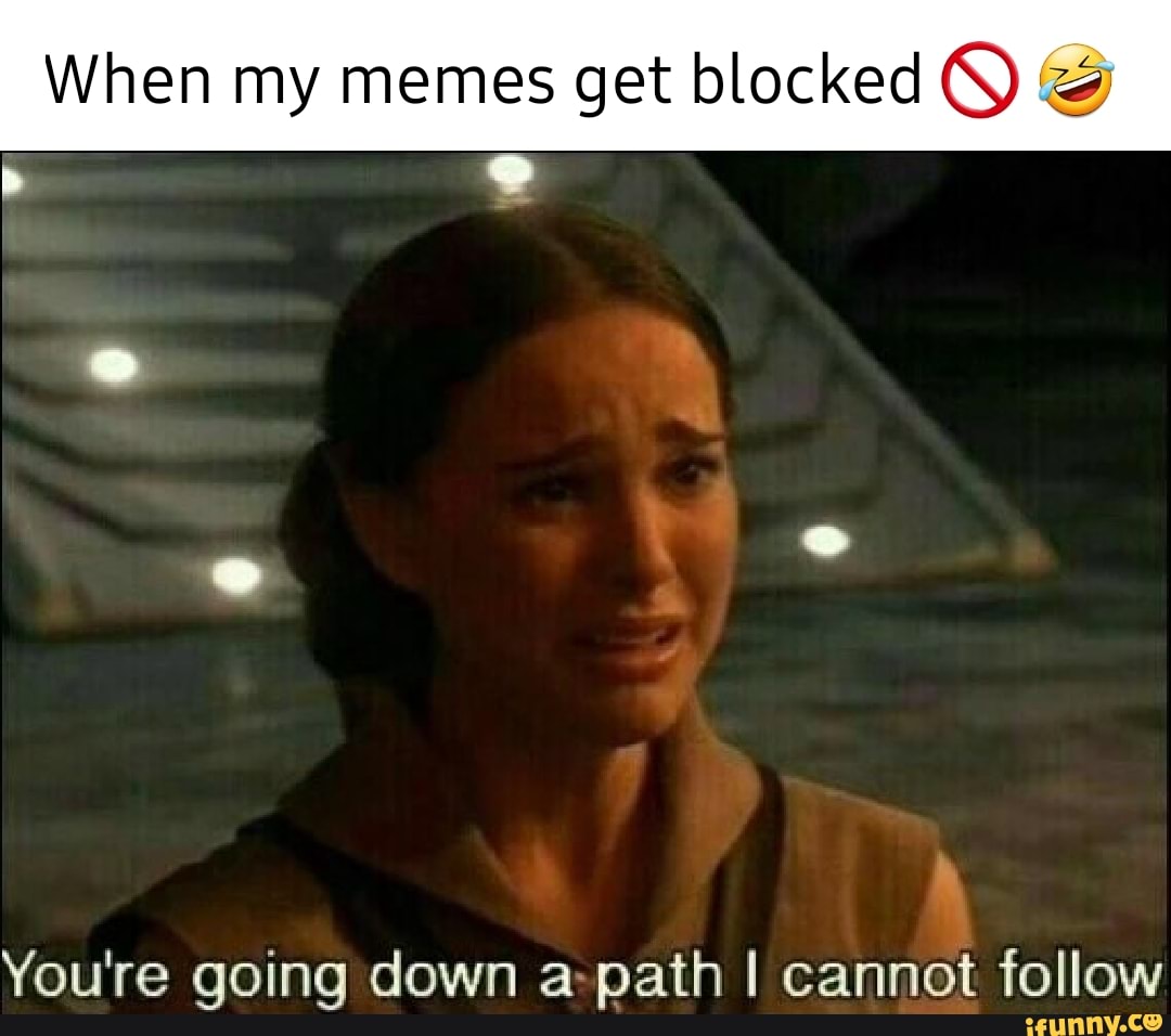 I am follow you. Padme meme Template. When you're going. You're going down. You're going down a Path i cannot follow, Caleb.