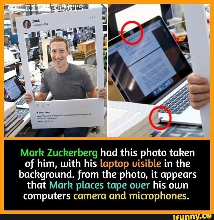 Mark Zuckerberg had this photo taken of him, with his laptop visible in