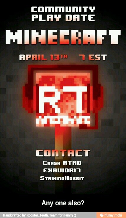 PLAY DATE
CONTACT
Crash RTAD
EHANIORIT
Any one also? - Any one also?