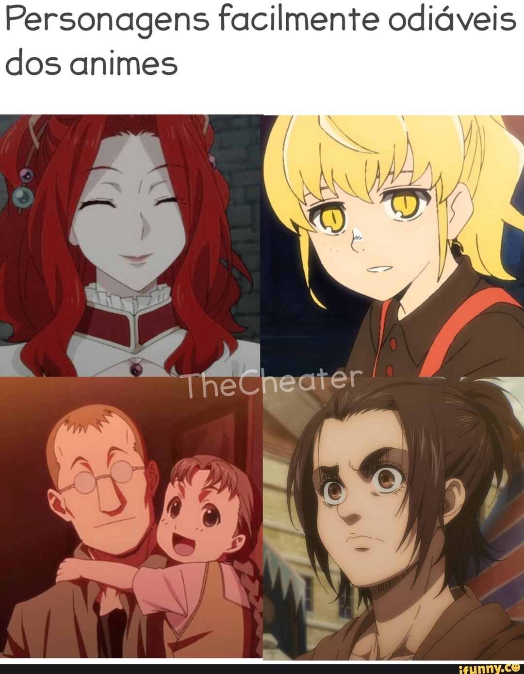 Personagens facilmente odiáveis dos animes