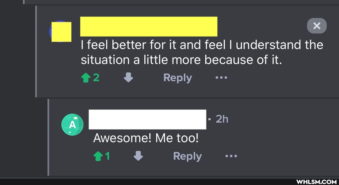 I feel better for it and feel I understand the situation a little more because of it.
Reply
Awesome! Me too!
Reply