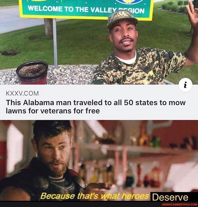 This Alabama man traveled to all 50 states to mow lawns for veterans for free