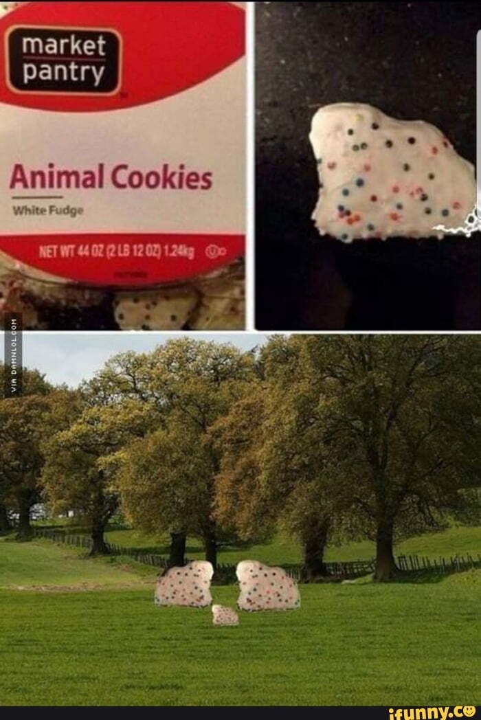 Market pantry Animal Cookies White Fudge WET iFunny