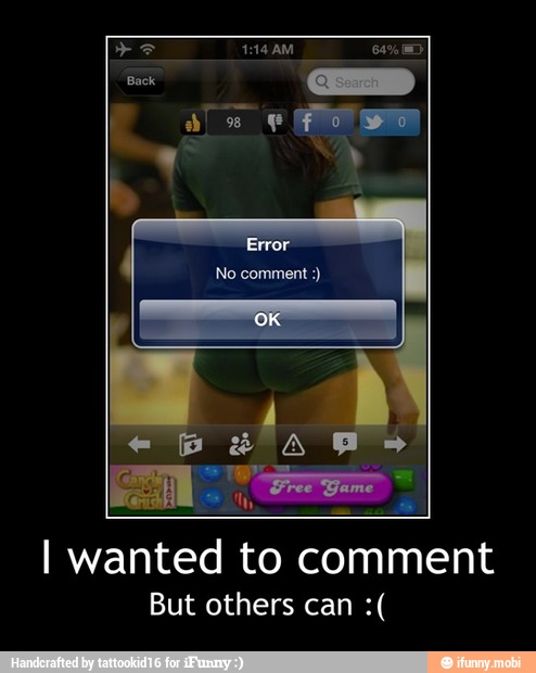 But others can - I wanted to comment
But others can :(