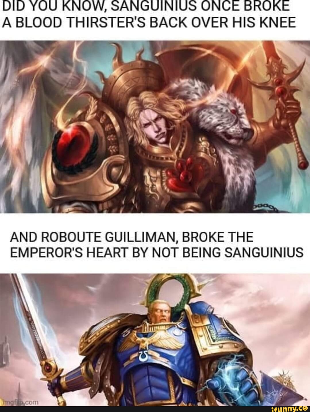 DID YOU KNOW, SANGUINIUS ONGE IROWE A BLOOD THIRSTER'S BACK OVER RIS ...