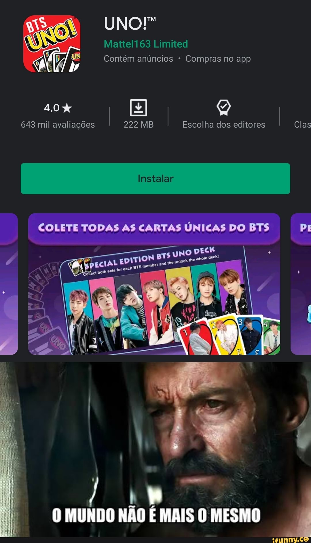O MUNDO NÃO É MAIS O MESMO
COLETE TODAS AS CARTAS ÚNICAS DO