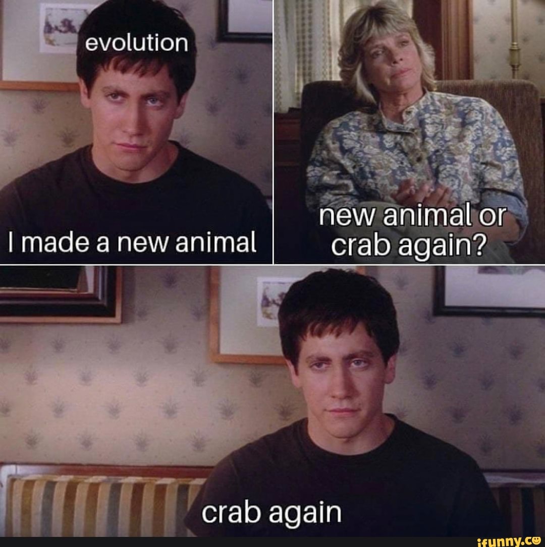 evolution
ne
I made a new animal ab again?
crab again