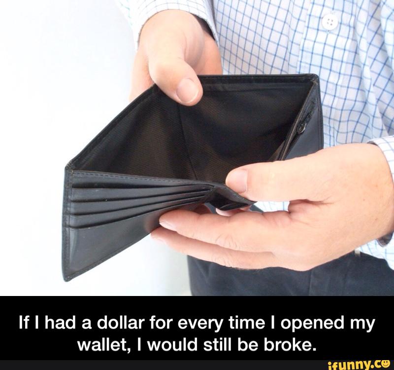 lfl had a dollar for every time I opened my wallet, I would still be broke....