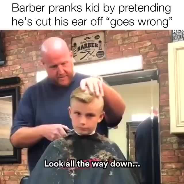 From Christian Delgrosso on Facebook Barber Prank Barber pranks kid