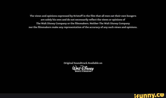 'The views and opinions expressed by Kristoff in the film that all men